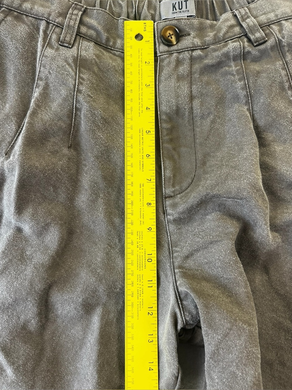 KUT From The Kloth High-Rise Wide Leg Jeans Size 14 Meg In Chestnut Color Boho - Picture 12 of 15